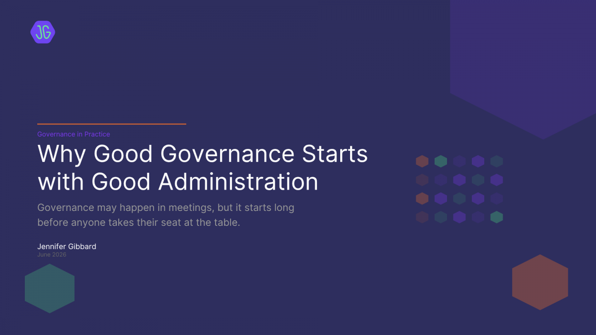Why Good Governance Starts with Good Admin