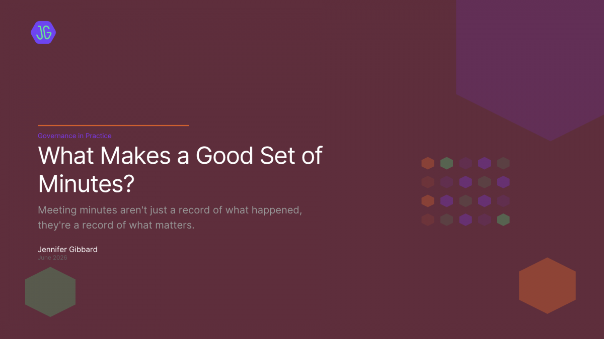 What Makes a Good Set of Minutes? 