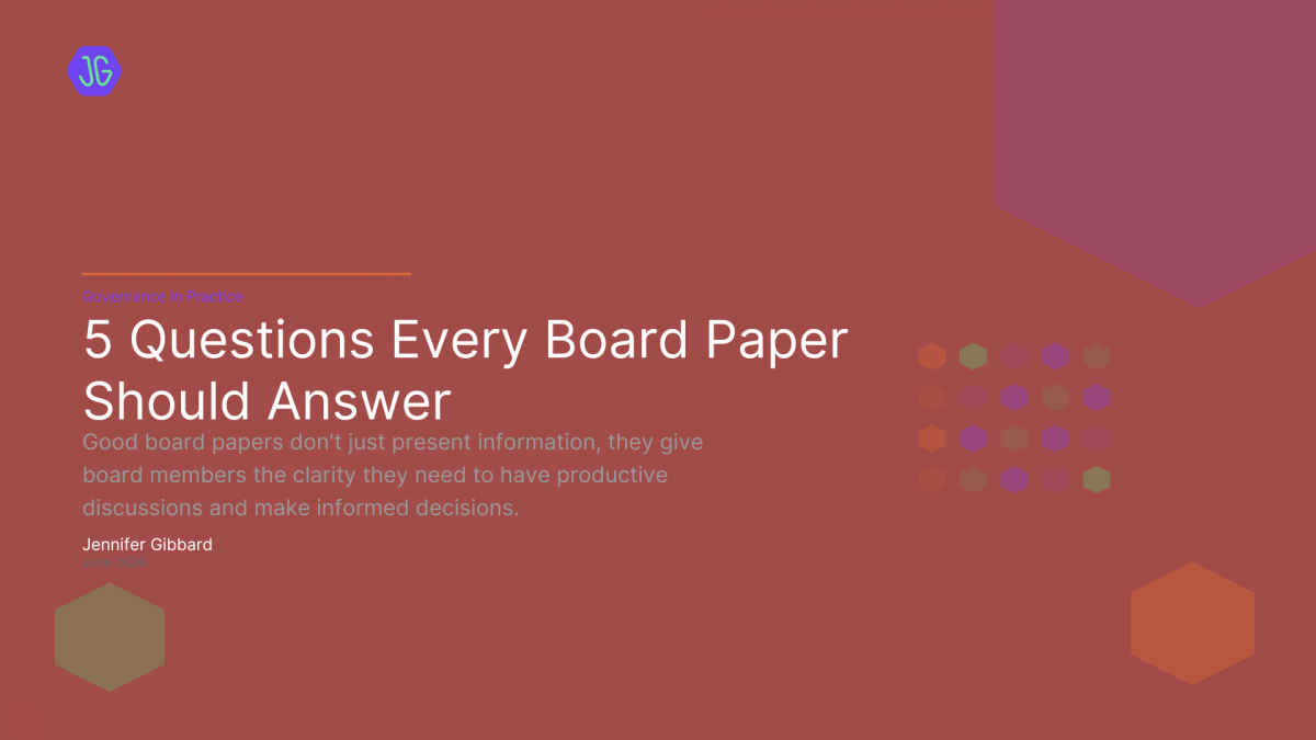 5 Questions Every Board Paper Should Answer 